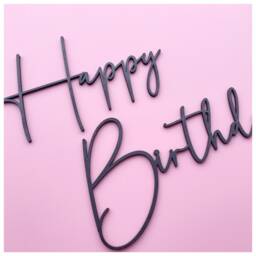 Happy Birthday Wall Sign - Birthday Decorations- Decoration Wooden - thumbnail 3