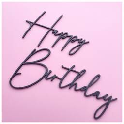 Happy Birthday Wall Sign - Birthday Decorations- Decoration Wooden - thumbnail 2