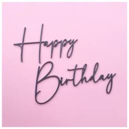 Happy Birthday Wall Sign - Birthday Decorations- Decoration Wooden - thumbnail 1