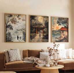 Set Of 3 Vietnam Posters, Travel Prints, Wall Art Set, Landscape Photography