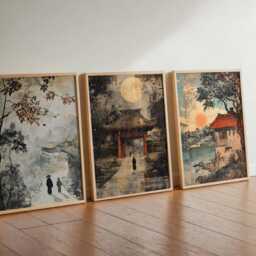 Set Of 3 Vietnam Posters, Travel Prints, Wall Art Set, Landscape Photography - thumbnail 2