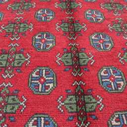 6'8x9'8 Ft New Red Akhcha Handmade Rug, Afghan High Pile Turkmen Bokhara Area Rug, Livingroom Tribal Bedroom Office Carpet - thumbnail 3