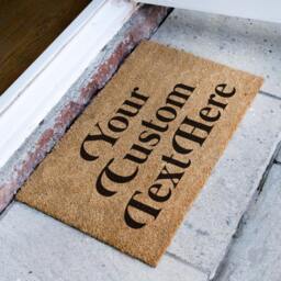 Your Custom Text Here Coir Doormat - Personalized Customized Mat Home Decor Housewarming Gift Design Own - thumbnail 2