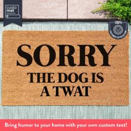 Your Custom Text Here Coir Doormat - Personalized Customized Mat Home Decor Housewarming Gift Design Own - thumbnail 1
