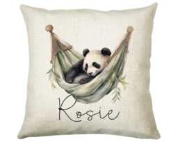 Personalised Panda Gift Cushion Printed Name Design - Throw Pillow For Him Her Bear Lover Idea Animal Smc029 - thumbnail 1