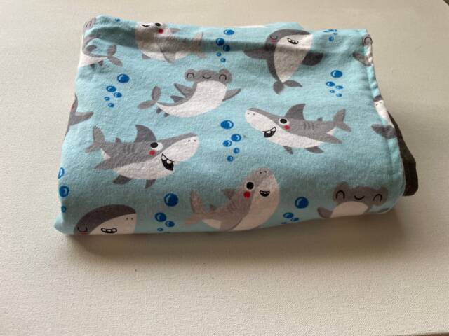Shark Baby Blanket Shower Gift Toddler Nautical Sea Baby Blanket Nursery Shark Red Blankets - image 1