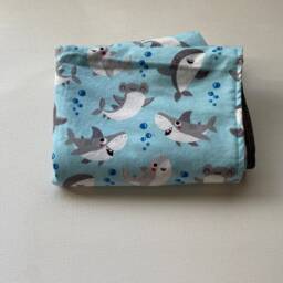Shark Baby Blanket Shower Gift Toddler Nautical Sea Baby Blanket Nursery Shark Red Blankets - thumbnail 2