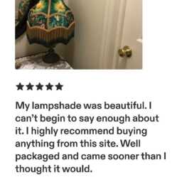 Hand-stitched Silk Lampshade Victorian Green Secret Garden Print With Fringe - thumbnail 4