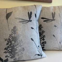 One Handmade Cushion Cover in Laura Ashley Dragonfly Ombre Steel Fabric - thumbnail 3