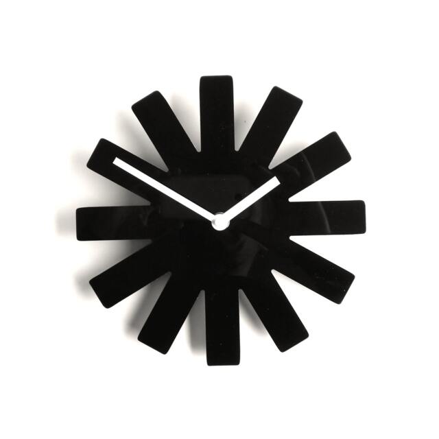 Black Asterisk Wall Clock Mid-Century Modern Silent Clock - 8.5 Inch - image 1