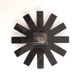 Black Asterisk Wall Clock Mid-Century Modern Silent Clock - 8.5 Inch - thumbnail 2