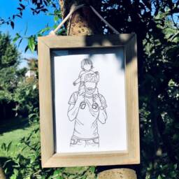 Custom Line Art Drawing/ Personalised Gift/ Minimalist Portrait - thumbnail 2