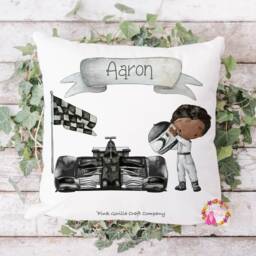 Car Cushion, Pillow, Racer, Boys Racer Cushion, Gift, Car, Gift For Her, Boy, Him, Racing Cushion - thumbnail 3