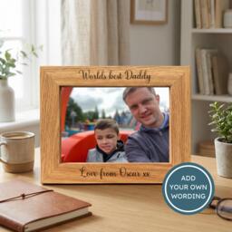 Personalised Dad Photo Frame - Father's Day Gift From Kids - thumbnail 1