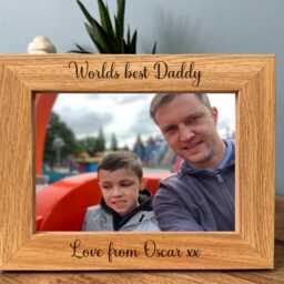 Personalised Dad Photo Frame - Father's Day Gift From Kids - thumbnail 3