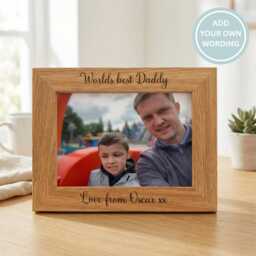 Personalised Dad Photo Frame - Father's Day Gift From Kids - thumbnail 2
