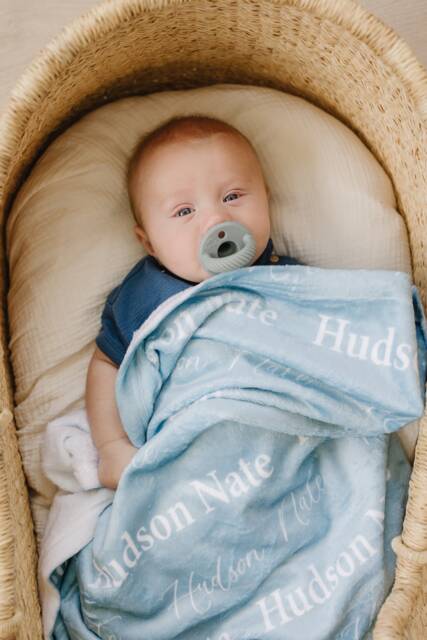 Personalized Name Blanket, Customizable Minky Unique For Newborns Baby & Kids, Nursery Decor, Popular Shower Gift, Nb02 - image 1