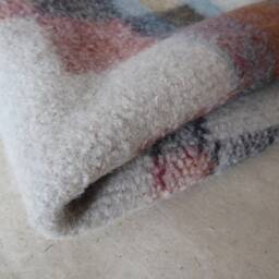 Traditional Ethnic Nepali Radhi Rug - Handmade Boiled Wool - Large, Blue - thumbnail 4