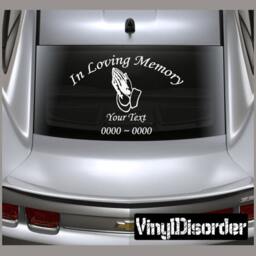 Praying Hands 2 in Loving Memory Custom Car Or Wall Vinyl Decal Stickers - Ilmprayinghands2Et - thumbnail 1