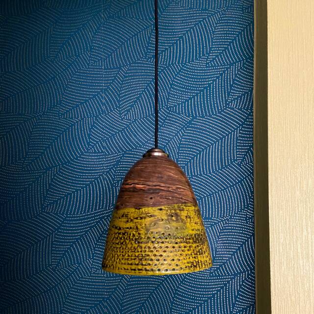 Ceramic Pendant Light Modern Boho Lampshade - image 1