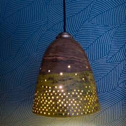 Ceramic Pendant Light Modern Boho Lampshade - thumbnail 2