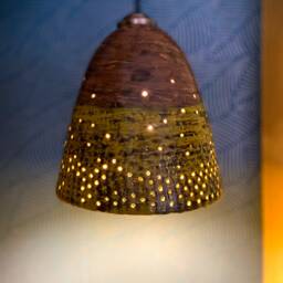 Ceramic Pendant Light Modern Boho Lampshade - thumbnail 3
