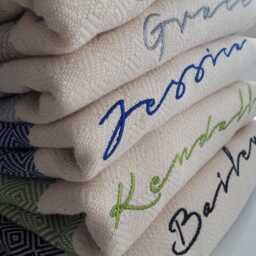 Custom Beach Towel , High Qualithy Turkish Diamond Personalized Bachelorette Party Gift - thumbnail 3