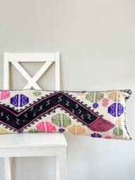 Pink Dot Mudcloth Hmong Pillow Case - thumbnail 1