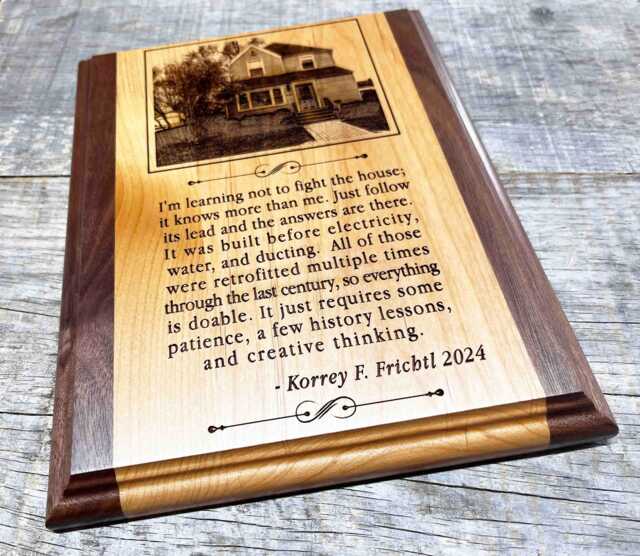 Custom Engraved Plaque Personalized Two Tone Wooden Plaque - Engraving Is Included For Free - image 1