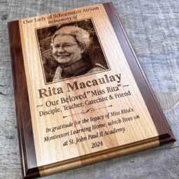 Custom Engraved Plaque Personalized Two Tone Wooden Plaque - Engraving Is Included For Free - thumbnail 3