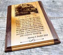 Custom Engraved Plaque Personalized Two Tone Wooden Plaque - Engraving Is Included For Free - thumbnail 1