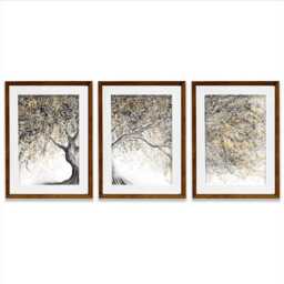 Golden Onyx Tree Framed Art Print Trio - thumbnail 4