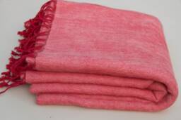Pink Yak Wool Throw Blanket Hand-Loomed Nepal Shawl Wrap