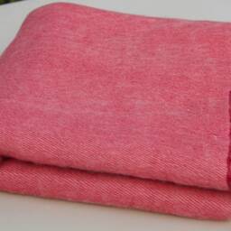 Pink Yak Wool Throw Blanket Hand-Loomed Nepal Shawl Wrap - thumbnail 2