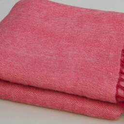 Pink Yak Wool Throw Blanket Hand-Loomed Nepal Shawl Wrap - thumbnail 3