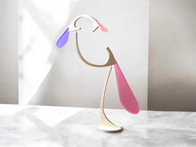 Mo-Bill Stabile Kinetic Bird Sculpture, Moving Ornament, Midcentury Desk Mobile - image 1