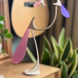 Mo-Bill Stabile Kinetic Bird Sculpture, Moving Ornament, Midcentury Desk Mobile - thumbnail 2