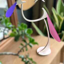 Mo-Bill Stabile Kinetic Bird Sculpture, Moving Ornament, Midcentury Desk Mobile - thumbnail 3