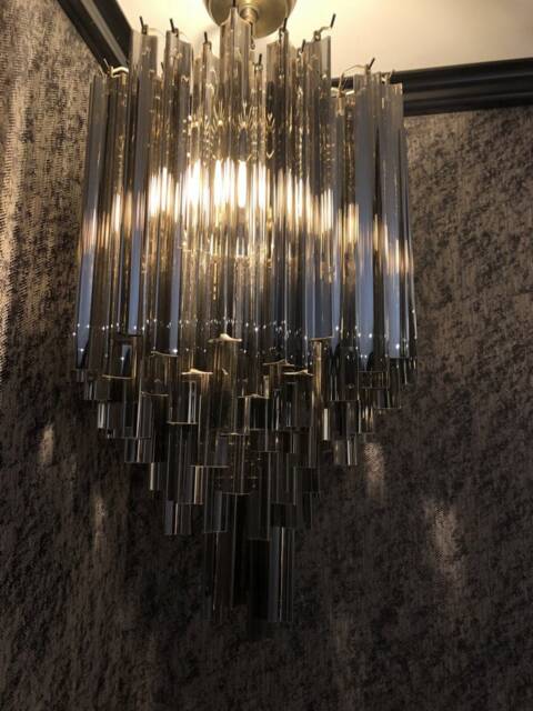 Trihedrons , Replacements Or Spare Parts For Chandeliers By Venini, With Broken Pieces, in Murano Glass, Transparent, With Hook To Be Hanging - image 1