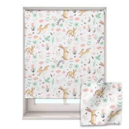 Pastel Hares Roller Blind, Nursery Roller Blind, Guess How Much I Love You, Made To Measure, Blackout Blind