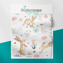 Pastel Hares Roller Blind, Nursery Roller Blind, Guess How Much I Love You, Made To Measure, Blackout Blind - thumbnail 2