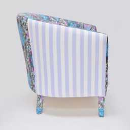 1970's Vintage Heals Fabric Covered Tub Chair - thumbnail 3