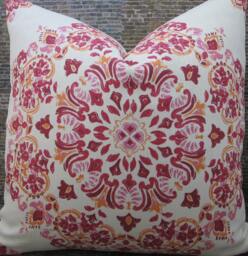 Designer Pillow Cover, Keprv, Magenta - thumbnail 1