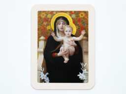 The Virgin Of The Lilies Bouguereau Madonna Mary Christ Child Jesus Flowers Religious Renaissance Classic Painting Wooden Framed Art Print - thumbnail 1