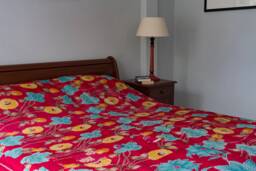 Sale Kantha Throw - Shades Of Brown Foliage & Turquoise, Yellow Orange Flowers On Background Red Stripes Vintage Textile