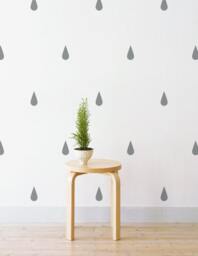 Raindrops - Set Of 64 Wall Sticker Decal - Pattern, Art, Girls Room, Boys Nursery Decal, Decals, Kids Room Patterns - thumbnail 2