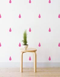 Raindrops - Set Of 64 Wall Sticker Decal - Pattern, Art, Girls Room, Boys Nursery Decal, Decals, Kids Room Patterns - thumbnail 3