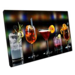 Cocktail Wall Art Print - Martini Gin Tonic Aperol Spritz Canvas Decor For Home Office - thumbnail 1