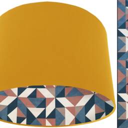 Geometric Lampshade Modern Boho Table Or Ceiling Light, UK Handmade - thumbnail 2
