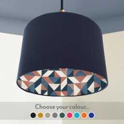 Geometric Lampshade Modern Boho Table Or Ceiling Light, UK Handmade - thumbnail 1